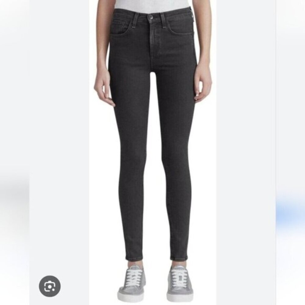 RAG & BONE | 10"  inch skinny jeans in black bruin sz 26